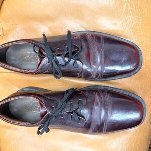 Rockport Men's Burgundy hydro shield, waterproof  Leather Dress Shoes
